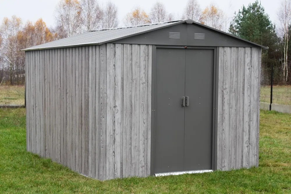 Metalen gereedschapshuis Helsinki 2,4 x 3 m Store Boss grijs