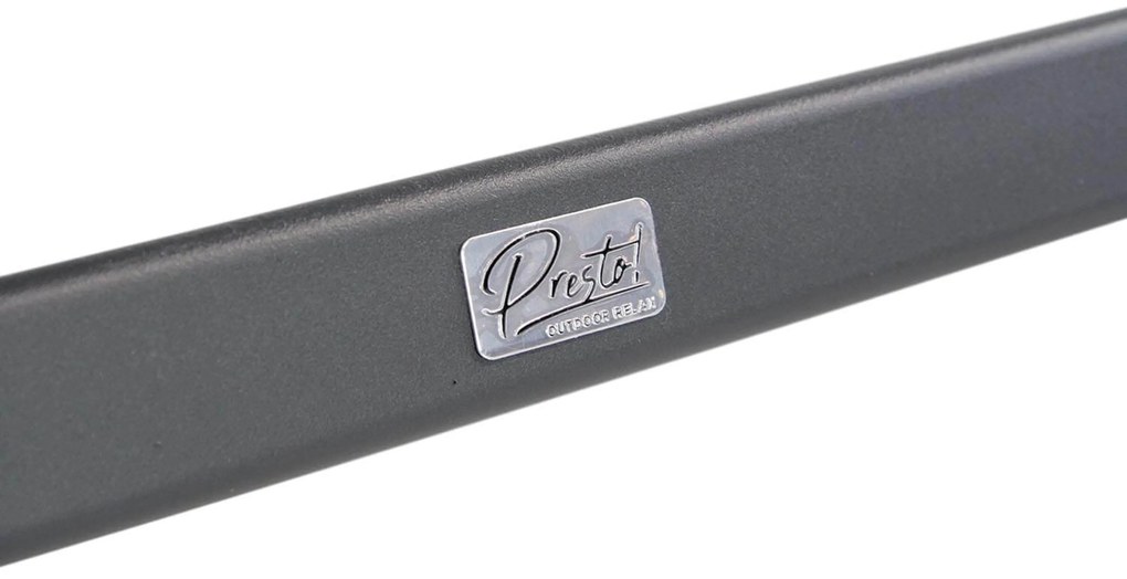 Tuinset 6 personen 245 cm Aluminium/textileen Grijs Presto Donato/Crossley