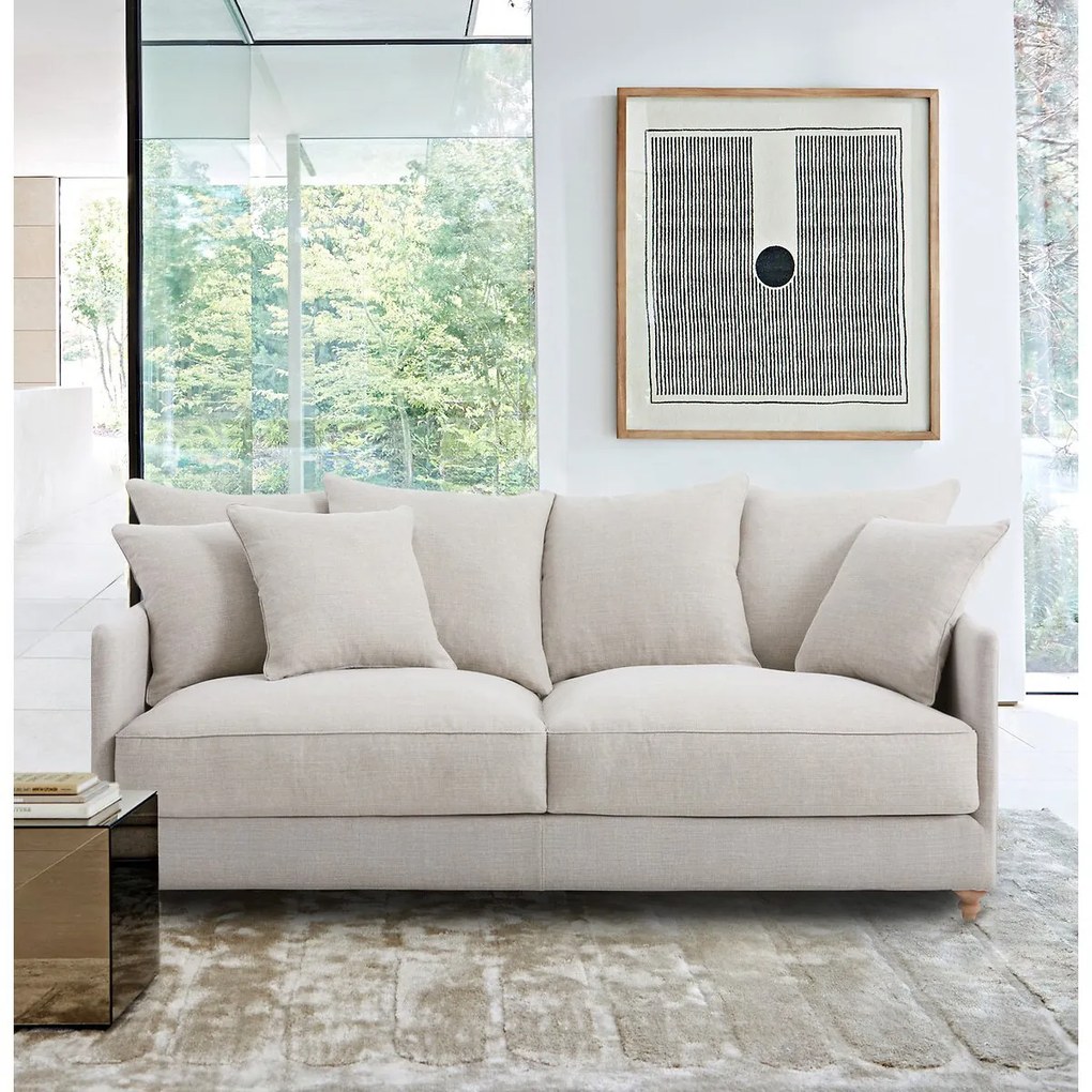 3-zits bank, omvormbaar, in katoen en linnen, Lazare