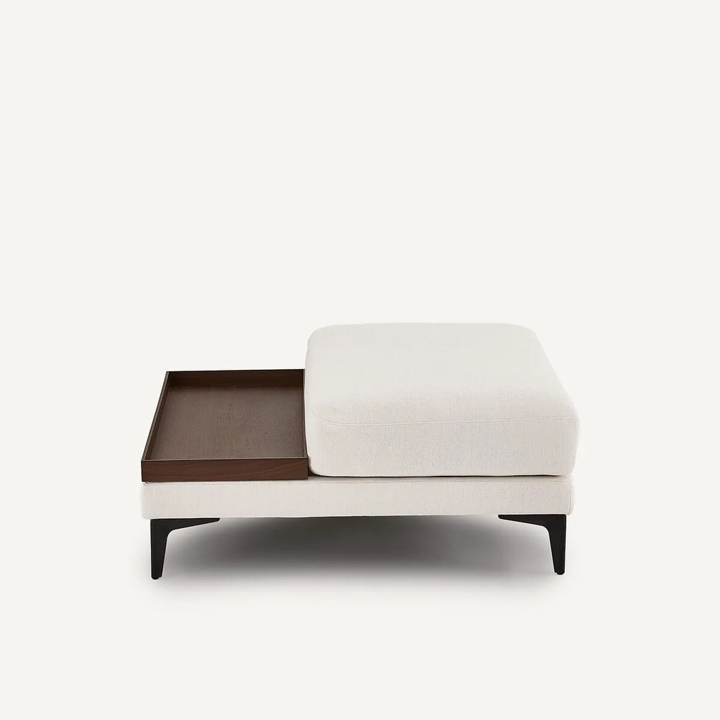 Voetensteun met dienblad, polyester canvas, MODERNISTE, ontwerp Emmanuel Gallina