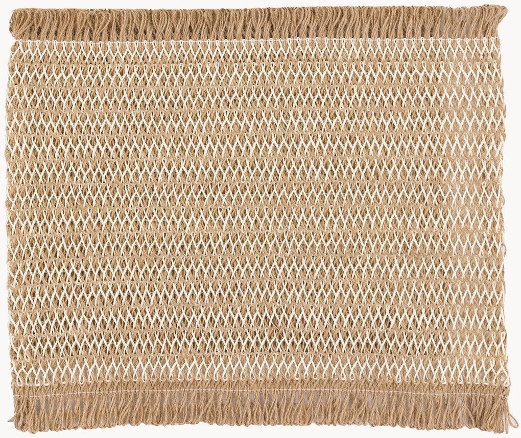 Juten placemats Striped, 4-delig