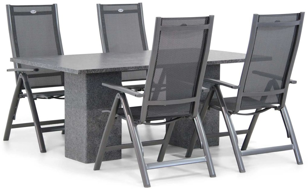 Tuinset 4 personen 180 cm Aluminium/Textileen Grijs Hartman Royal