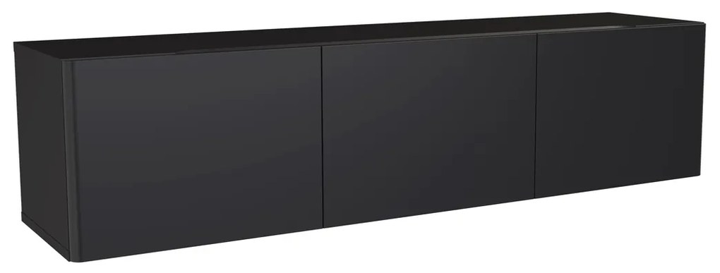 Hangend Tv-meubel Zwart 146 Cm - 146x35.5x35cm.
