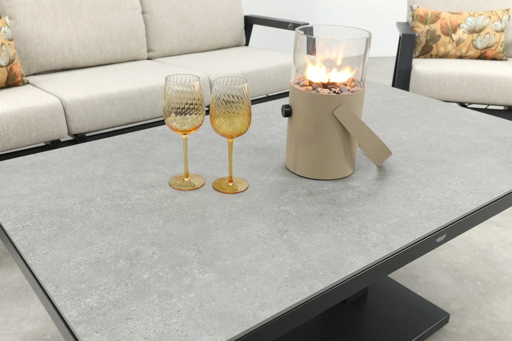 Lagos/Milford verstelbare 5-zits stoel-bank loungeset - antraciet