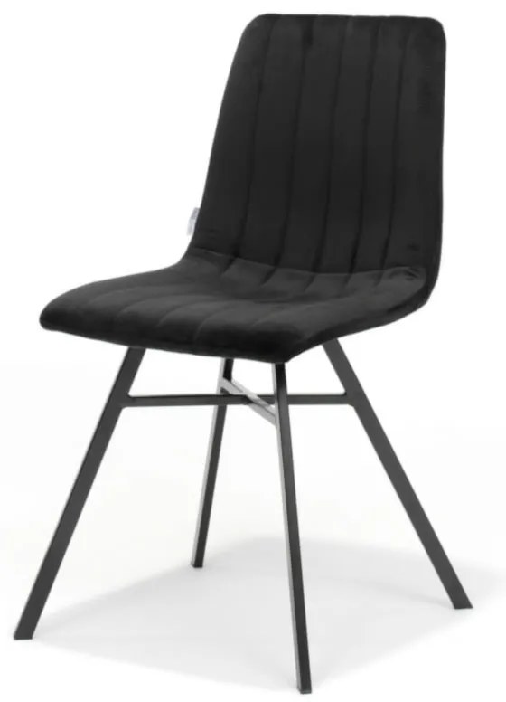 Eetkamerstoel - Dex - stof Velours zwart