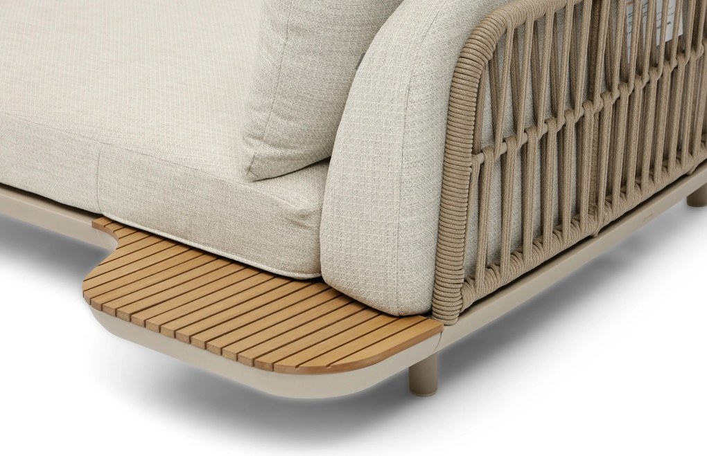 Tuinset 6 personen 220 cm Rope Taupe Domani Furniture Trivento/Belluno