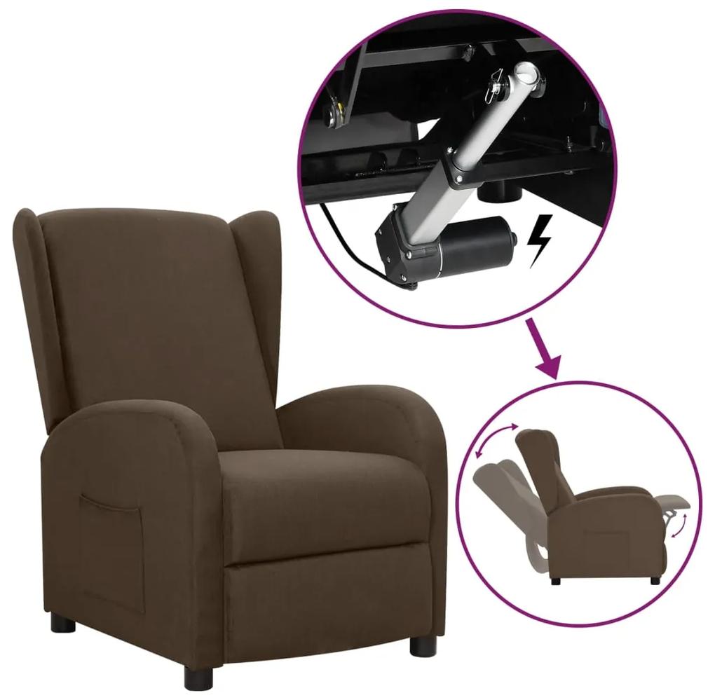vidaXL Sta-opstoel verstelbaar stof bruin