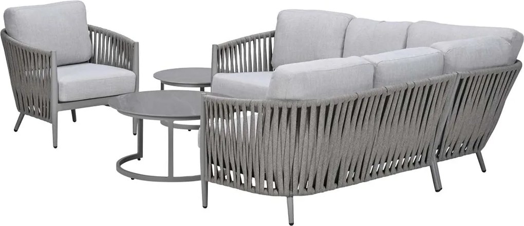 Garden Impressions Devin loungeset hoek 6-delig - Monte Carlo loungetafels