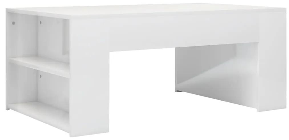 vidaXL Salontafel 100x60x42 cm spaanplaat hoogglans wit