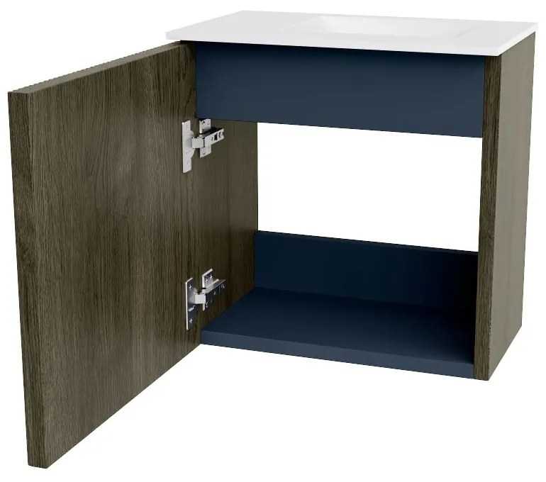 Mondiaz Joya 40cm toiletmeubel shadow met wastafel faye rechts 1 kraangat talc