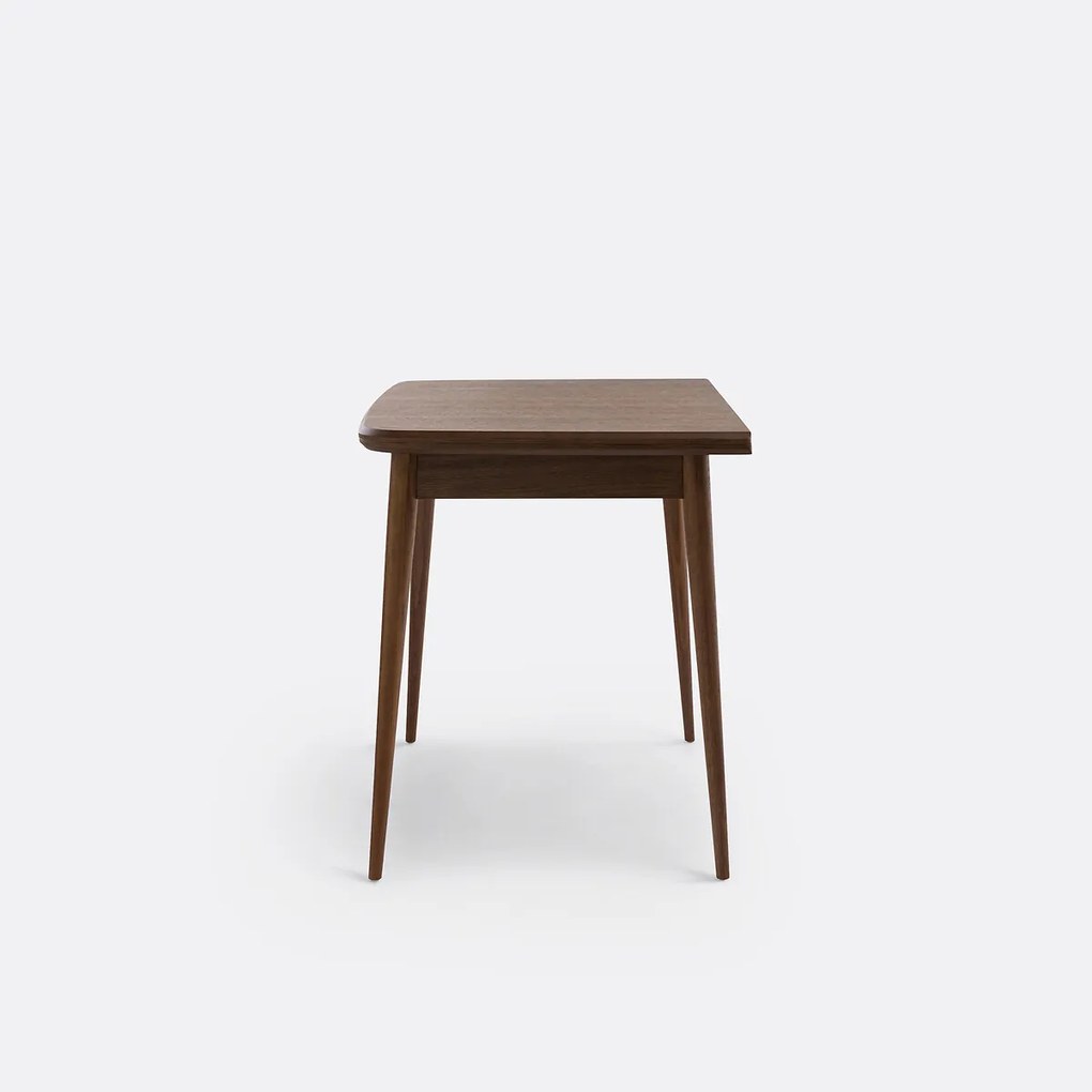 Uitschuifbare eettafel, walnootfineer, 2 tot 6 couverts, AYLIN