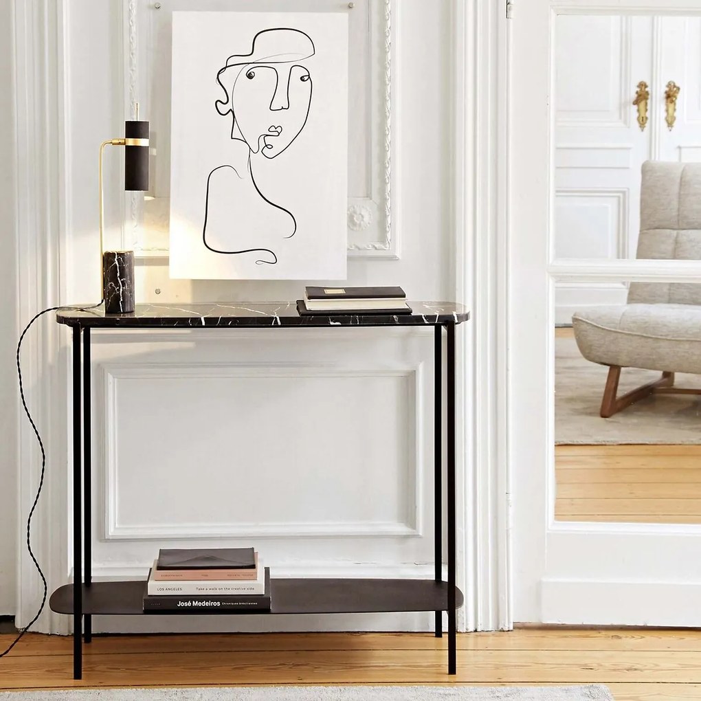 Organische wandtafel in marmer, Arambol