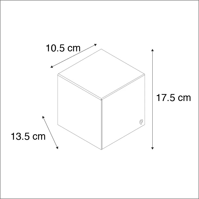 Set van 2 Moderne wandlampen wit - Cube Binnenverlichting Lamp