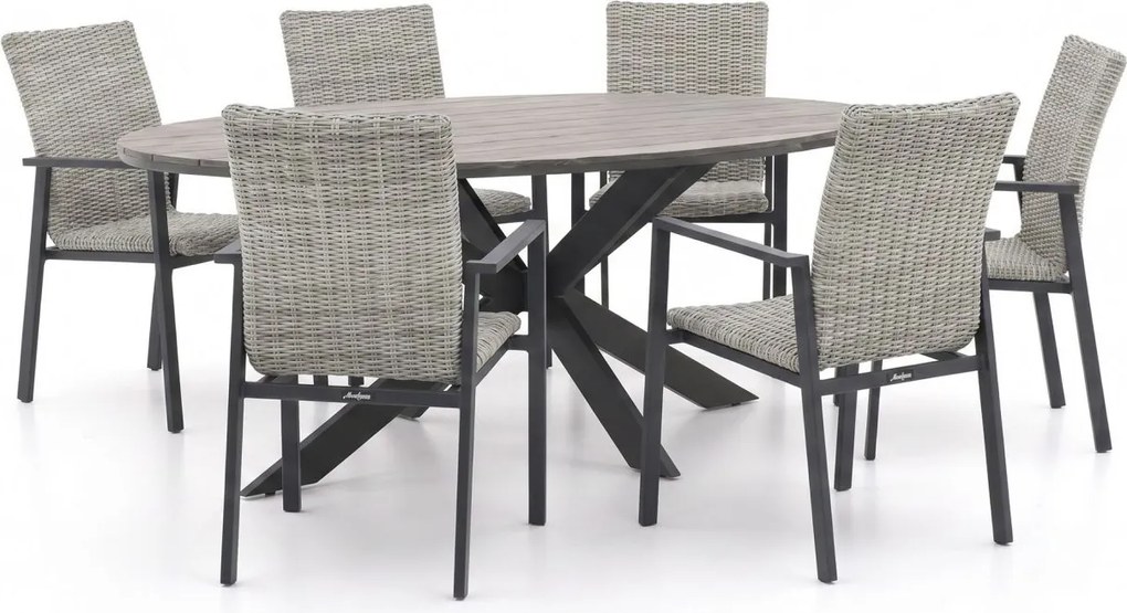 + 10% kassakorting | Diningset Manifesto  | 6 personen polywood | Tuinset stapelbaar | 7-delig | Kees Smit Tuinmeubelen