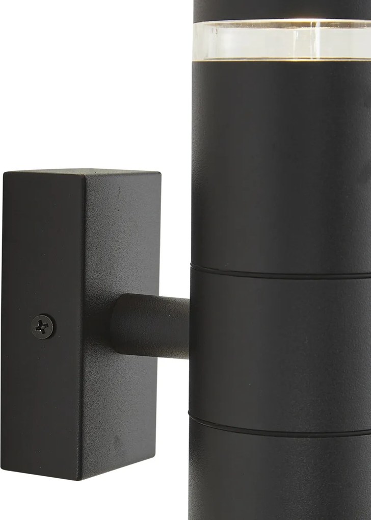 Moderne buiten wandlamp zwart 2-lichts IP44 - Dubbla