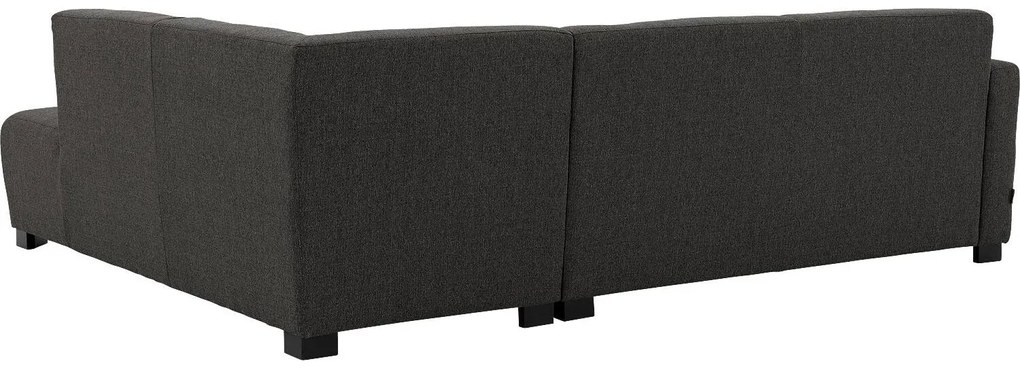 Goossens My Style antraciet, stof, 2,5-zits, stijlvol landelijk met chaise longue rechts