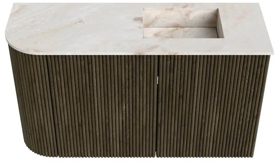 Mondiaz Joya DLux 70cm toiletmeubel ronding links shadow met wastafel faye rechts 1 kraangat frappe