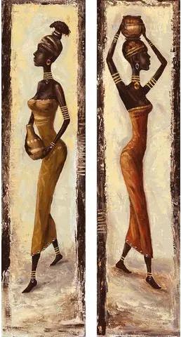 HOME AFFAIRE artprint  »A. S.: African woman I + II«, 2x 19x74 cm