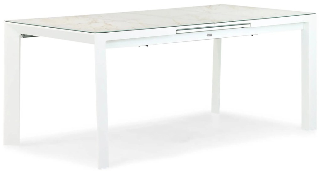 Dining Tuintafel rechthoekig uitschuifbaar 180/240 x 90 cm Aluminium Wit Alicante