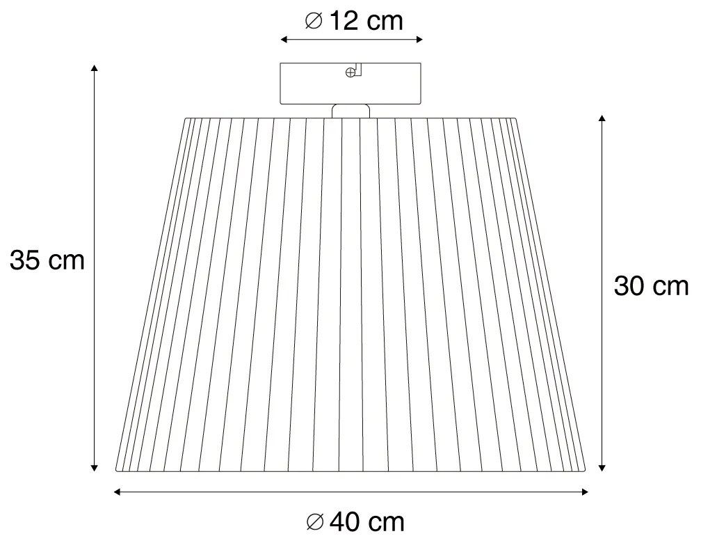 Buiten plafondlamp met beige touw IP54 - JaylaJapandi E27 IP54 Buitenverlichting rond