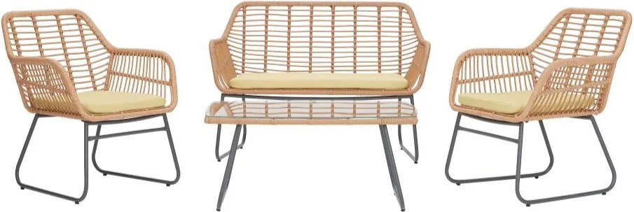 Kreta Garden Point beige technorattan tuinmeubelen