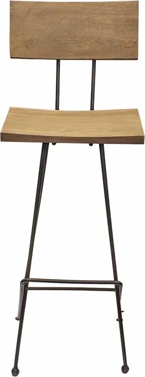 Barkruk hout&metaal - Zithoogte 75 cm