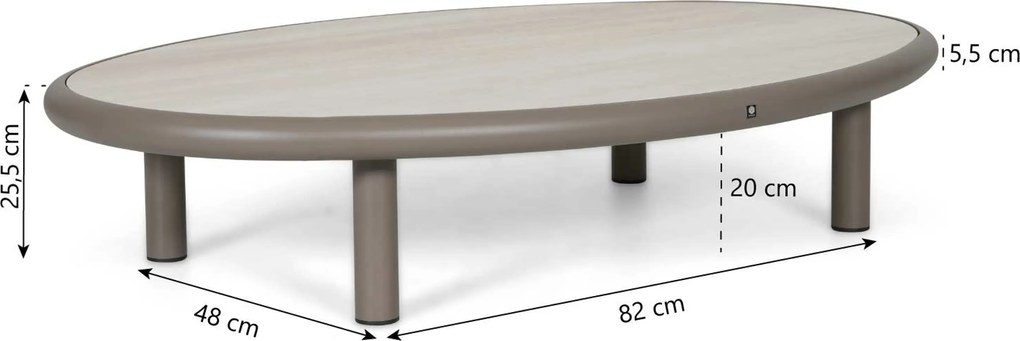 Hoek loungeset 4 personen Aluminium Taupe  Santika Furniture Santika