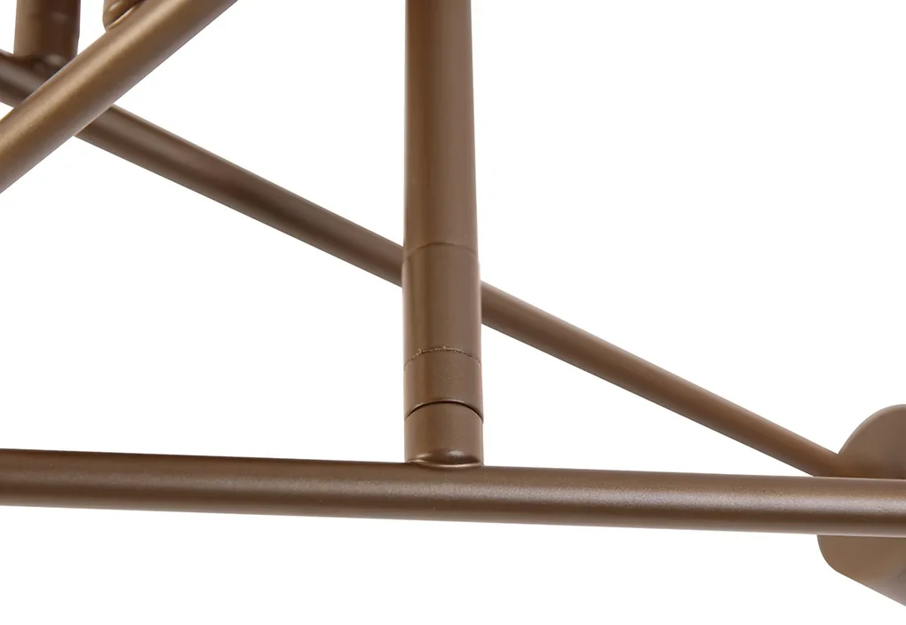 Industriële plafondlamp donkerbrons 6-lichts - Sydney | BIANO