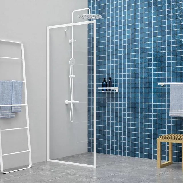 Sealskin Contour Inloopdouche type A3 98x200 cm, 6 mm helder veiligheidsglas Mat wit CCDA30986025100
