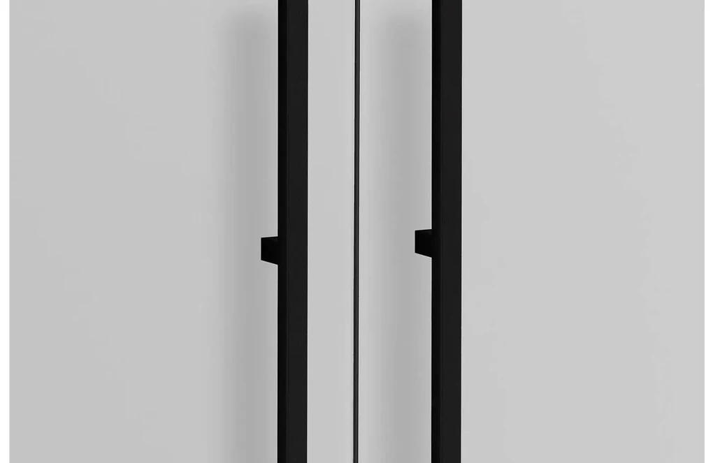 Goossens Kledingkast Easy Storage Ddk, Kledingkast 153 cm breed, 220 cm hoog, 2x glas draaideur en 1x spiegel draaideur midden