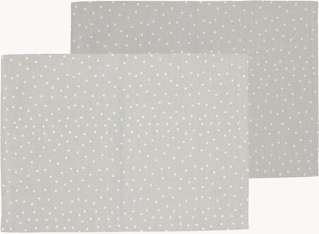 Gestippelde placemats Pois, 2-delig