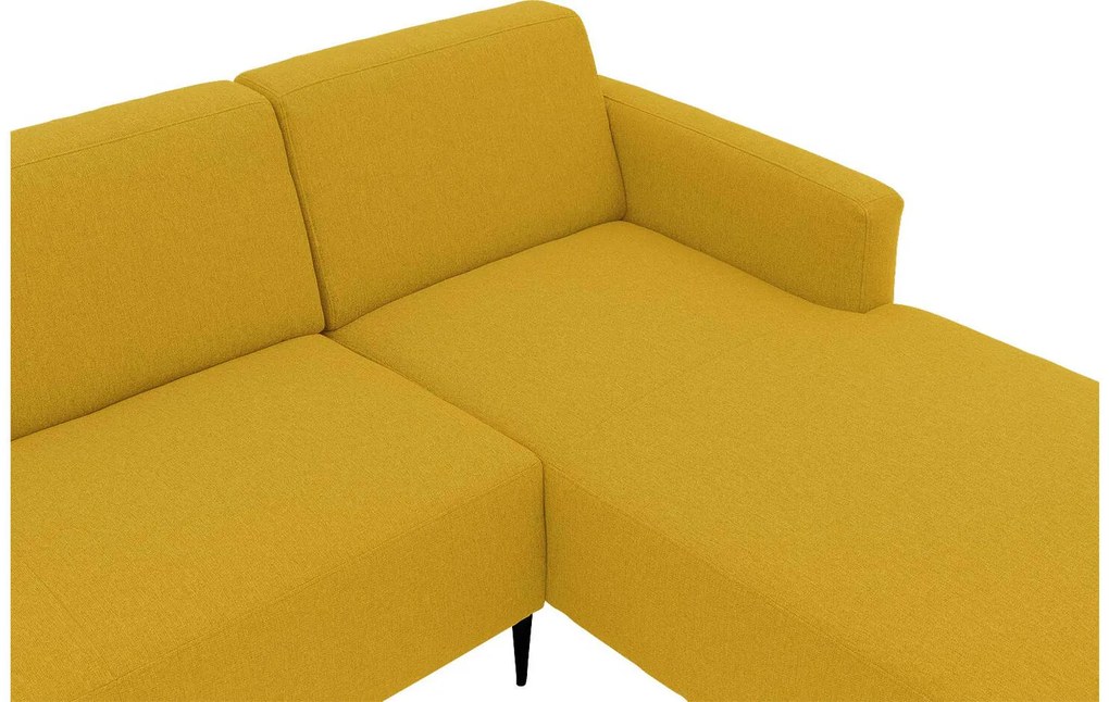 Goossens Key West geel, stof, 2,5-zits, modern design