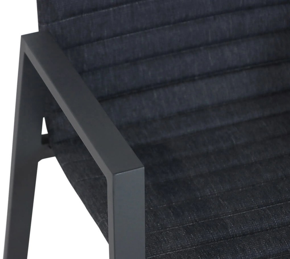 Tuinset 6 personen 240 cm Aluminium/textileen Grijs Osmen Joliet/Ellisse