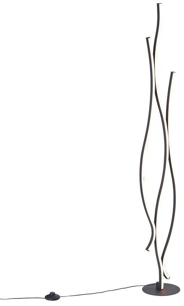 Design vloerlamp zwart incl. LED dimbaar - Ying