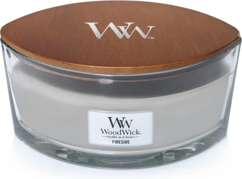 WoodWick geurkaars - Ellipse HearthWick Flame - Fireside