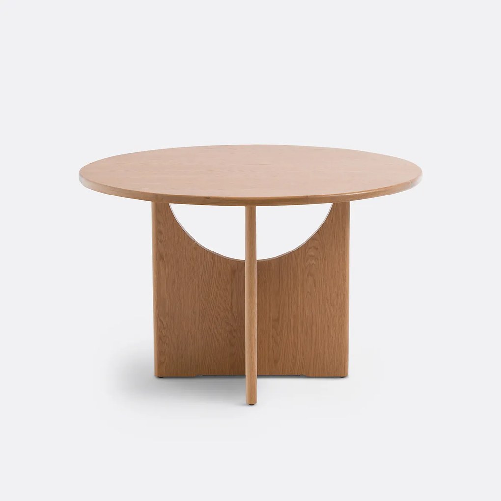 Ronde tafel voor 4/6 personen, in eik, Minimal