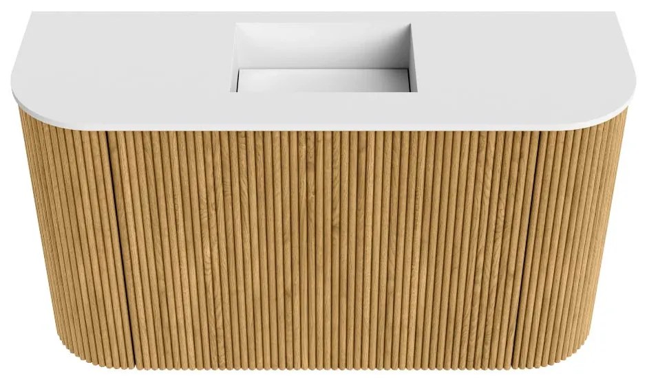 Mondiaz Joya 75cm toiletmeubel ronding links/rechts oak met wastafel faye midden zonder kraangat talc