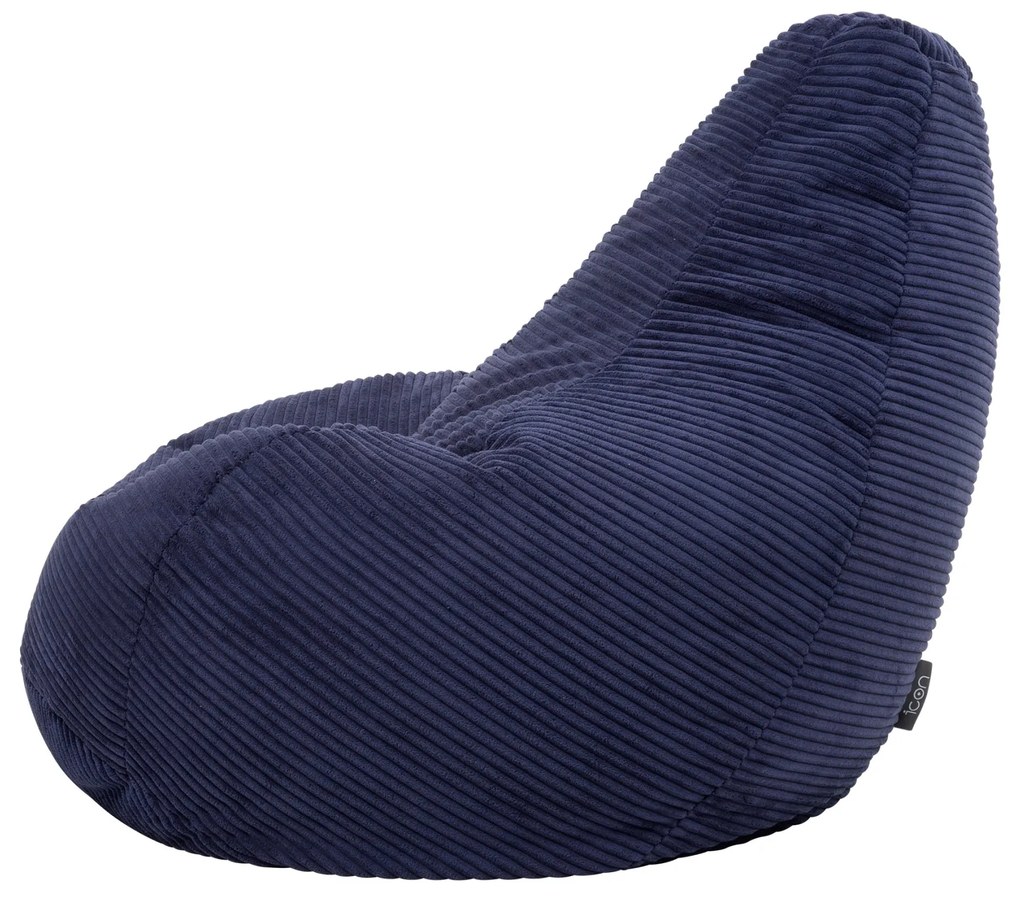 Cloudy Cord Zitzak Stoel - Navy Blue