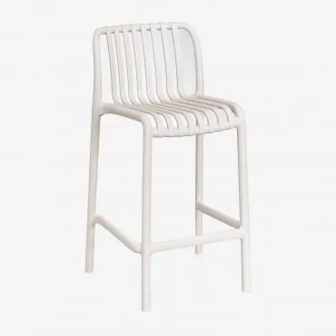 Stapelbare Hoge Kruk Van Polypropyleen Wendell ↑65 Cm & Tapioca Beige - Sklum