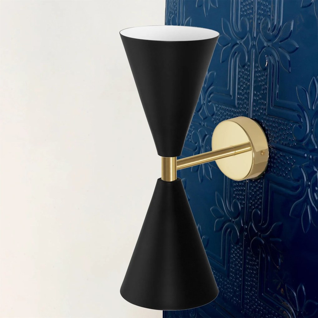 WANDLAMP APP1140-2W zwart goud
