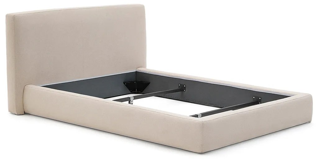 Kave Home Blok Luxe Bedframe Beige Stof 160x200 Cm