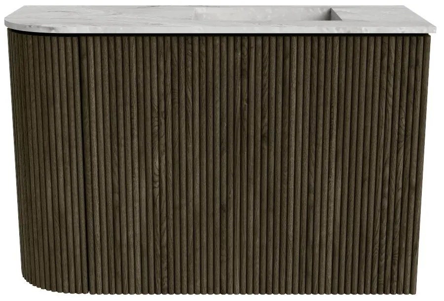 Mondiaz Joya DLux 60cm toiletmeubel ronding links shadow met wastafel faye rechts zonder kraangat glace