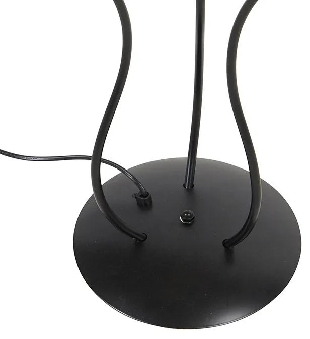 Design vloerlamp zwart 3-lichts - Wimme Design E27 Binnenverlichting Lamp