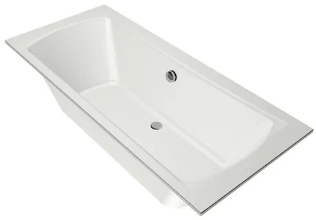 Xenz Robijn Duobad - 180x80x48 - afvoer Midden - acryl - wit mat 6987-03