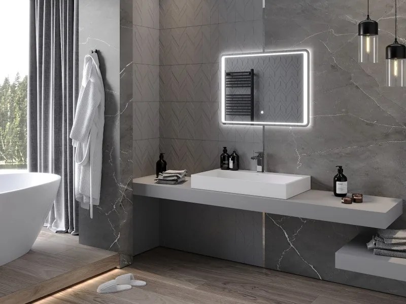 Mexen Zusa verlichte badkamerspiegel 80 x 60 cm, LED 6000K, anti-condens - 9808-080-060-611-00