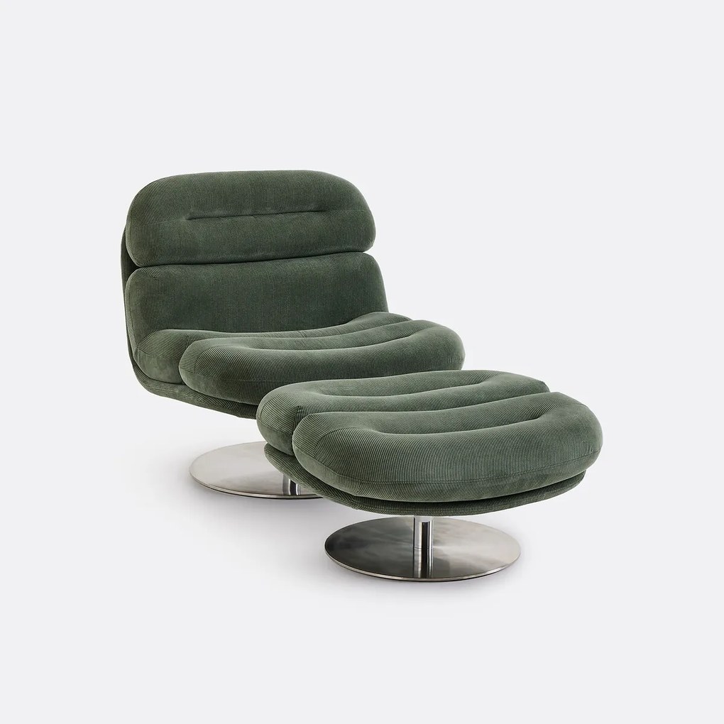 Draaibare fauteuil met voetensteun, Marlon