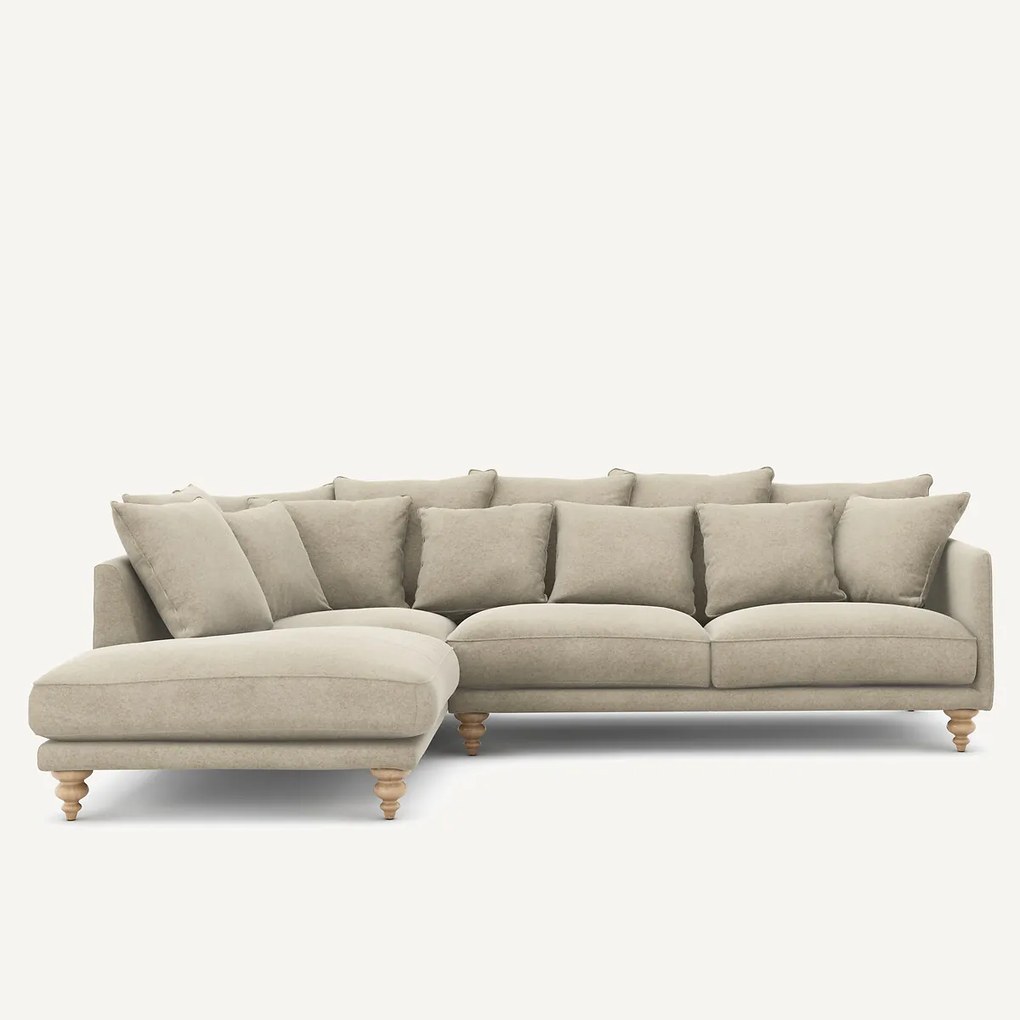 Linnen fluwelen hoekbank, LAZARE