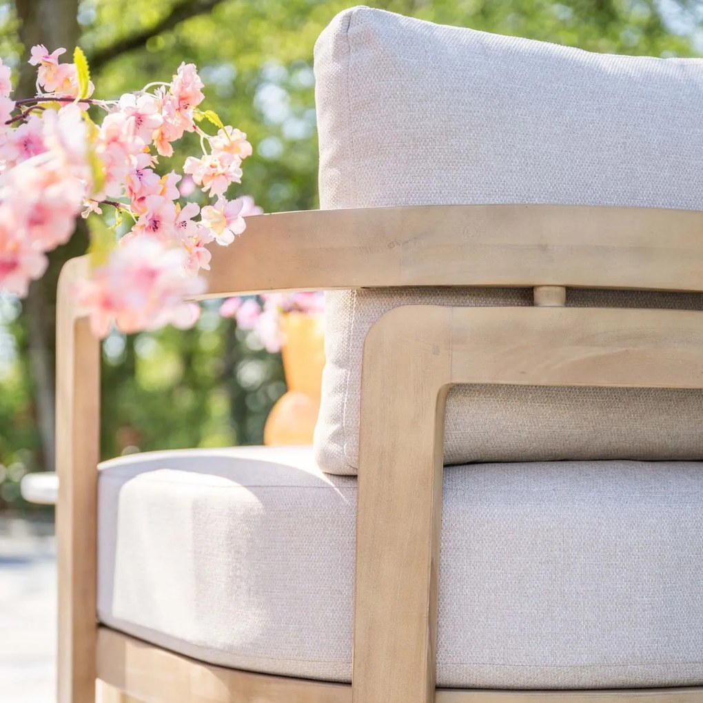 Garden Impressions Sirocco lounge dining set 3-delig rechts - acacia - grey sand