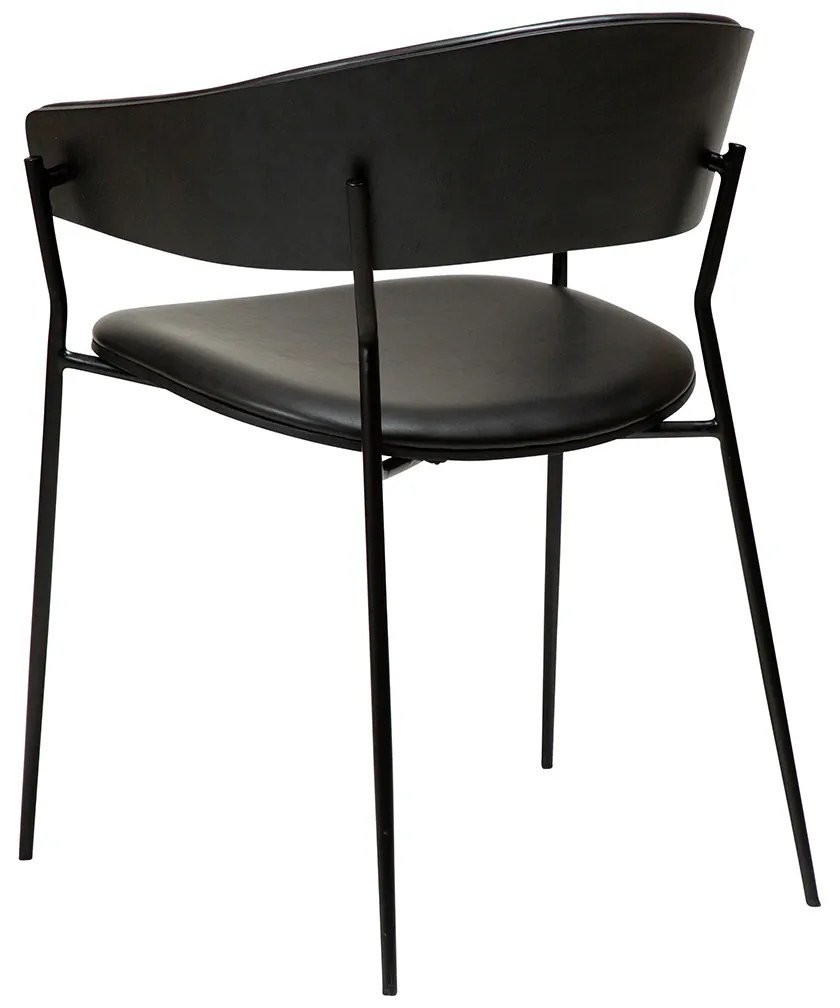 Dan-Form Crib Eetkamerstoel Gebogen Essenhout Zwart