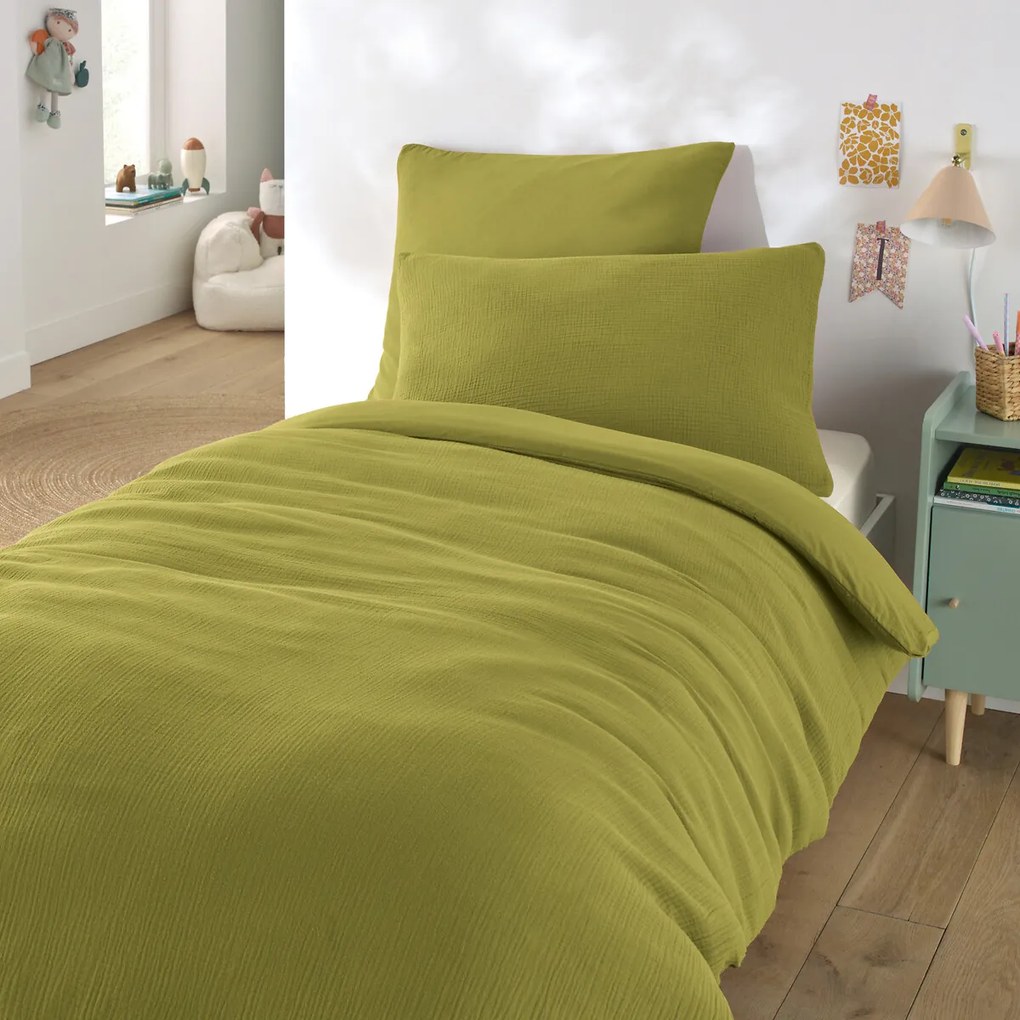 Kinderdekbedovertrek in gaas/gewassen katoen, Kumco